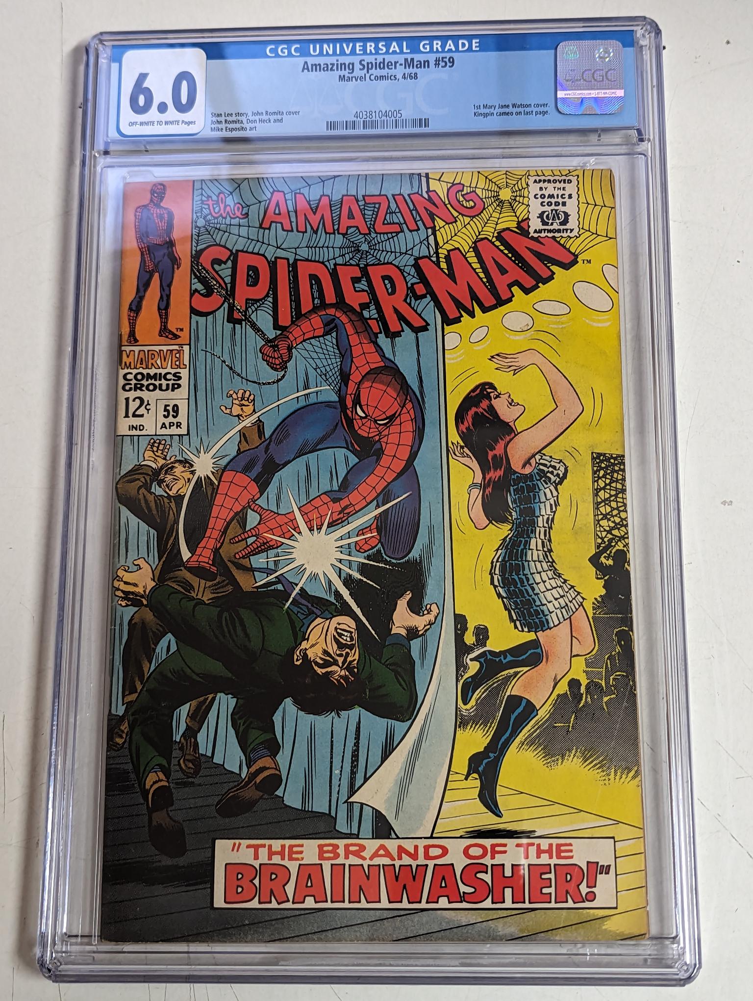 Amazing Spider-Man #59 Certified Guaranty Company (CGC) Graded 6.0 - First Mary Jane Watson Cover