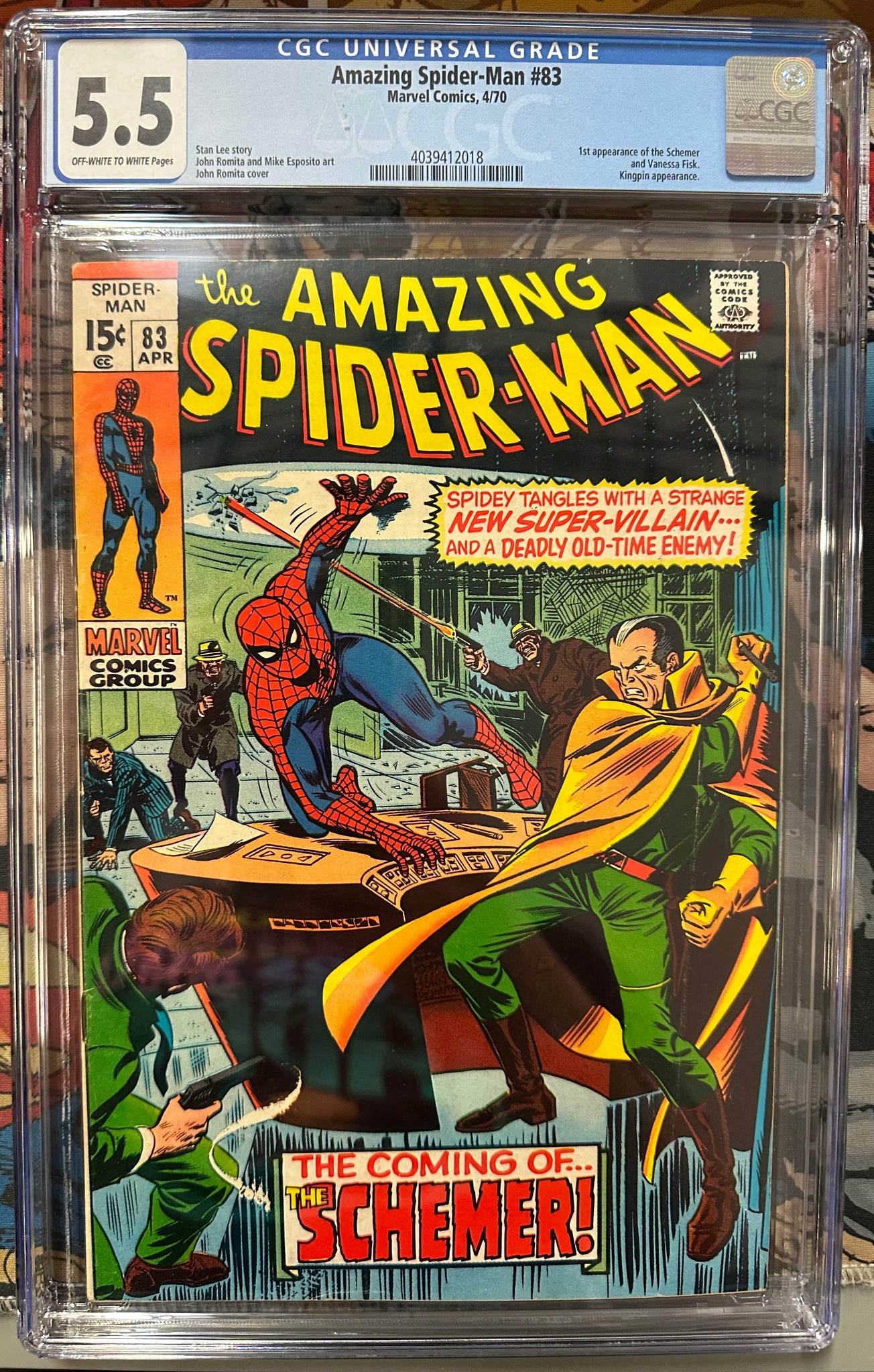 Amazing Spider-Man #83 Certified Guaranty Company (CGC) Graded 5.5 - 1st Scheamer