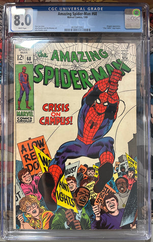 Amazing Spider-Man #68 Certified Guaranty Company (CGC) Graded 8.0 - Clay Tablet Saga Begins