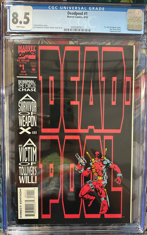 Deadpool #1 Certified Guaranty Company (CGC) Graded 8.5