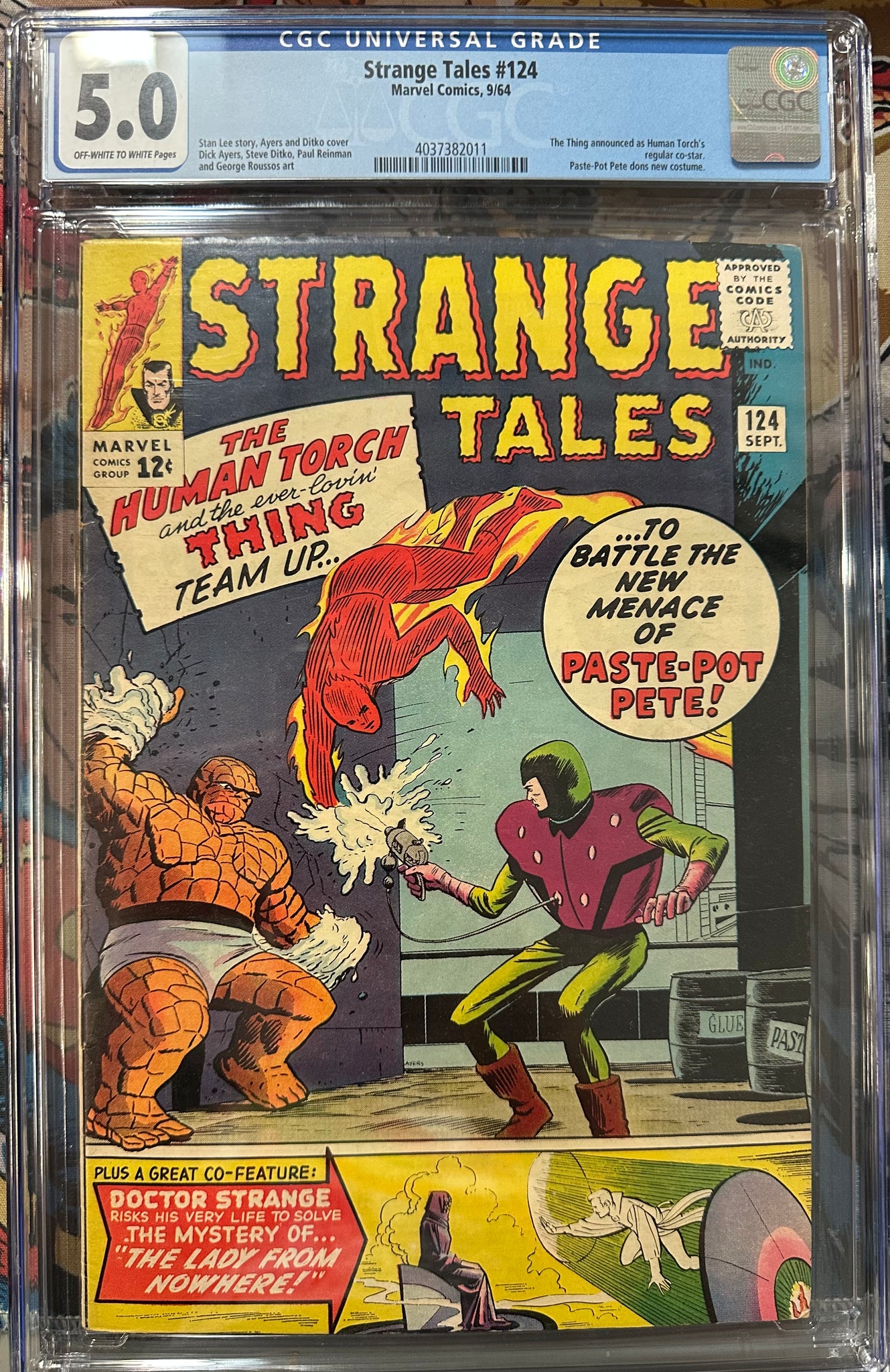 Strange Tales #124 Certified Guaranty Company (CGC) Graded 5.0