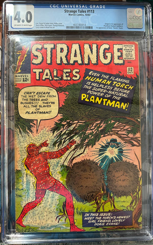 Strange Tales #113 Certified Guaranty Company (CGC) Graded 4.0 - 1st Plant Man