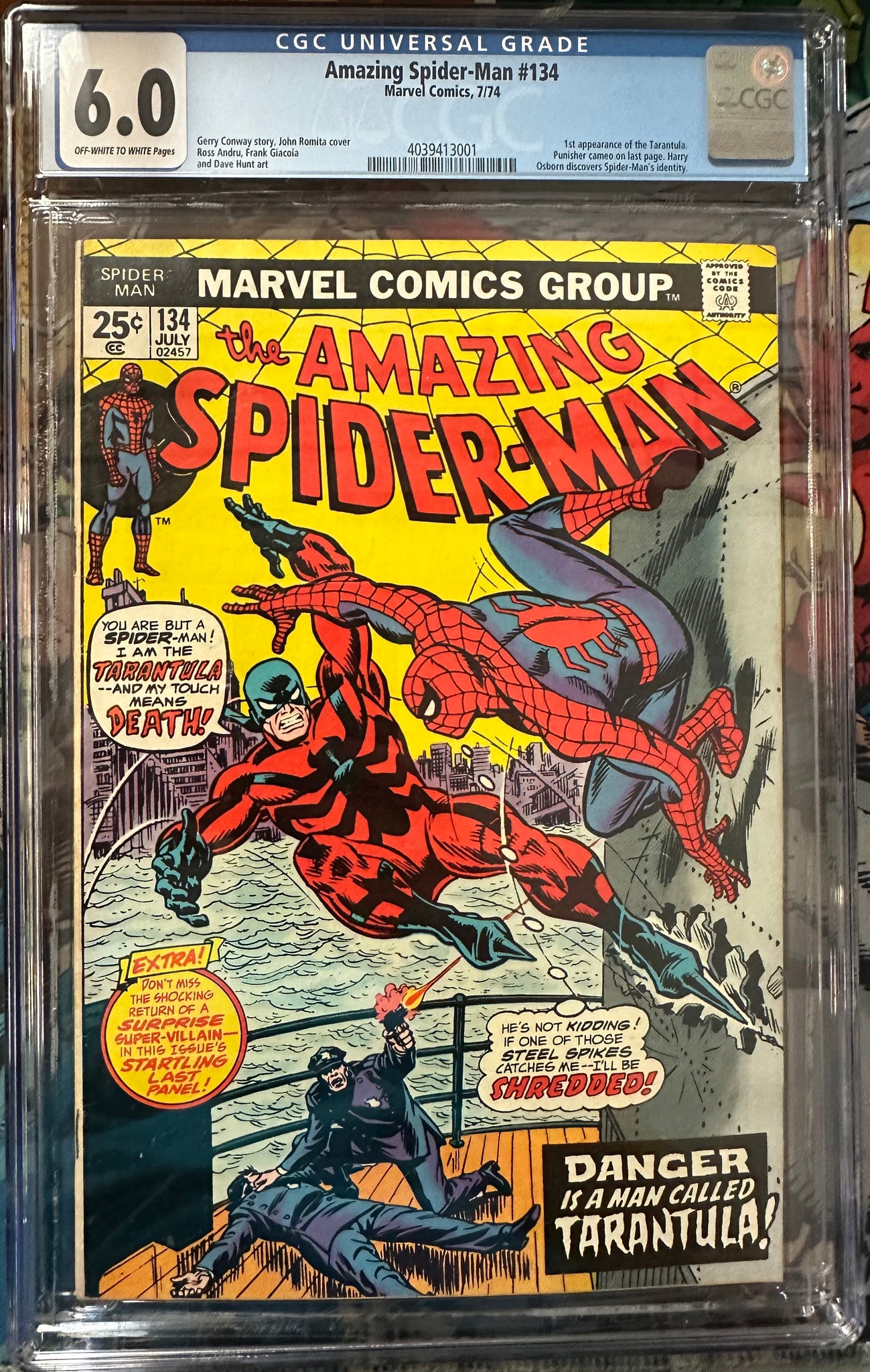 Amazing Spider-Man #134 Certified Guaranty Company (CGC) Graded 6.0 - 1st Tarantula