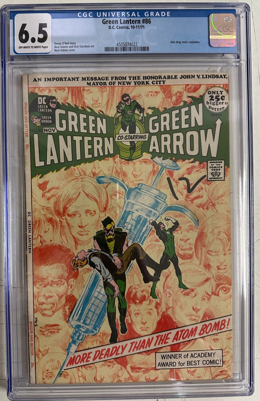 Green Lantern #86 Certified Guaranty Company (CGC) Graded 6.5