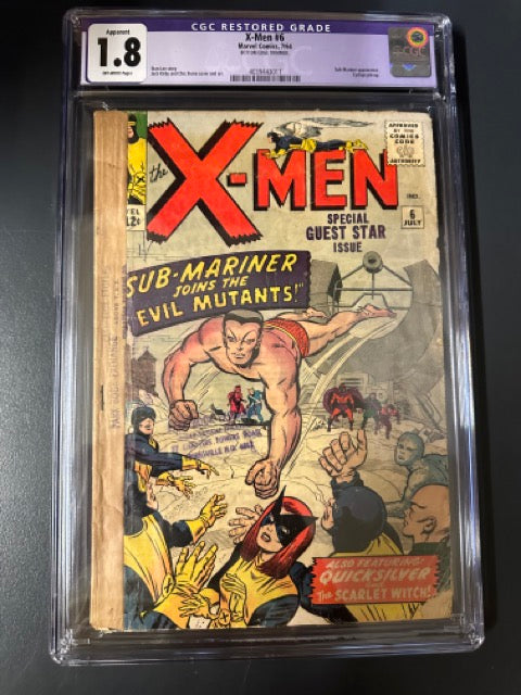 X-Men #6 Certified Guaranty Company (CGC) Graded 1.8