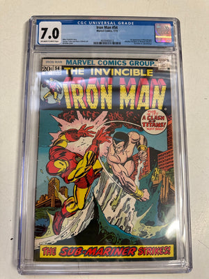 Iron Man #54 Certified Guaranty Company (CGC) Graded 7.0 - 1st Appearance of Moondragon