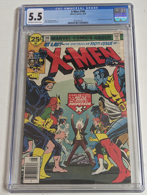 X-Men #100 Certified Guaranty Company (CGC) Graded 5.5 - Old X-Men Vs. New X-Men