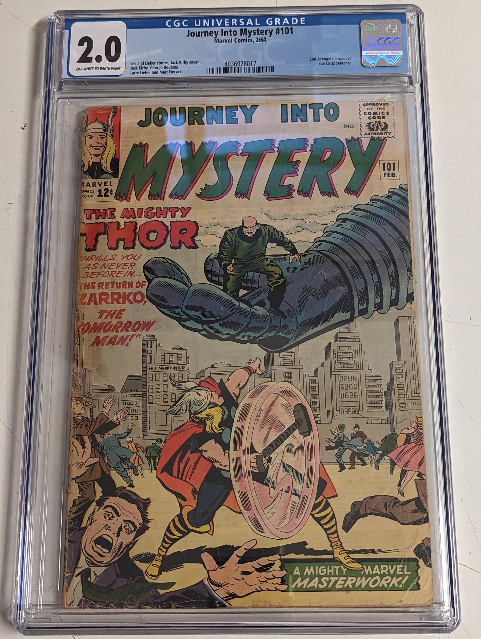 Journey Into Mystery #101 Certified Guaranty Company (CGC) Graded 2.0