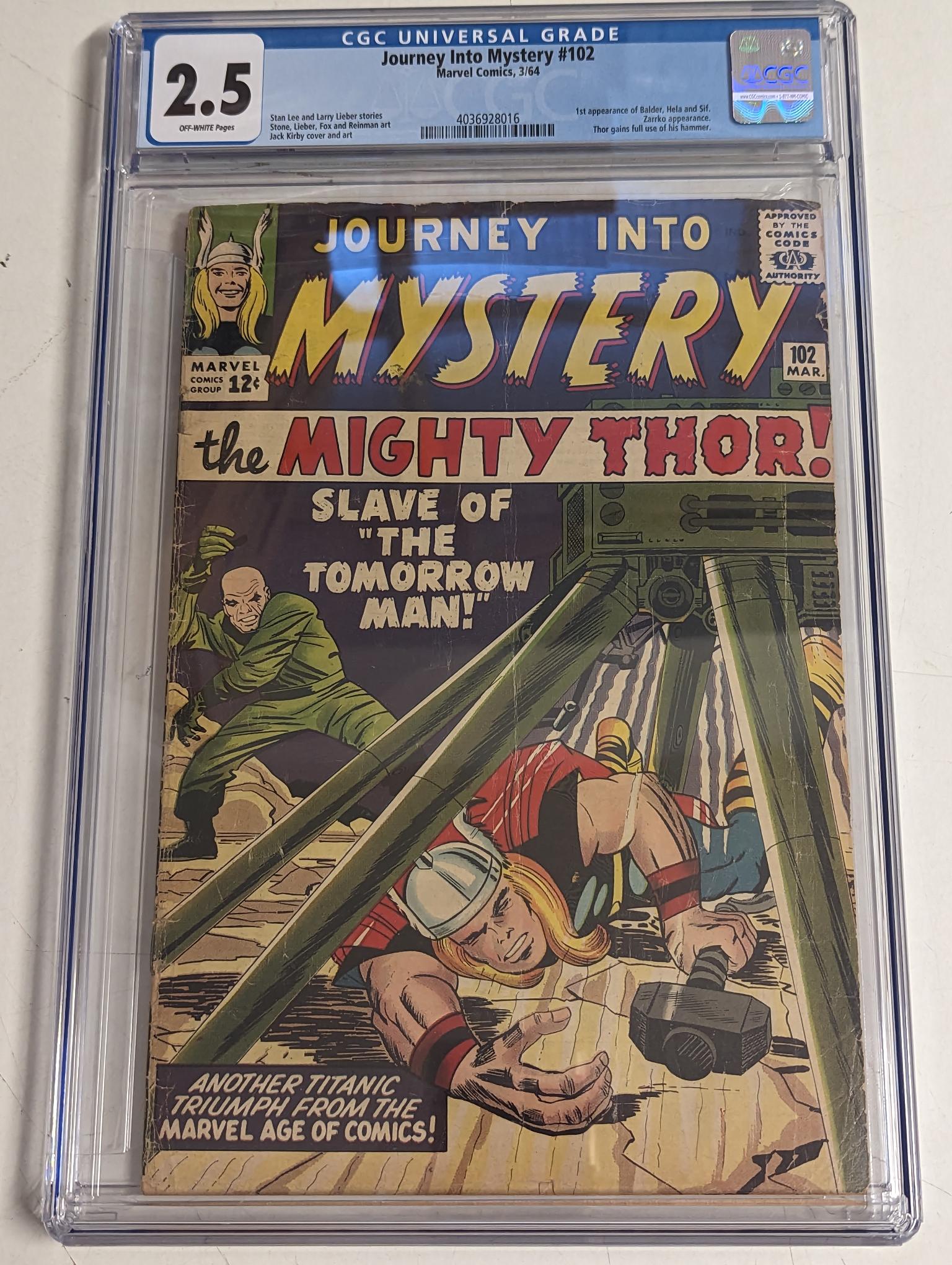 Journey Into Mystery #102 Certified Guaranty Company (CGC) Graded 2.5